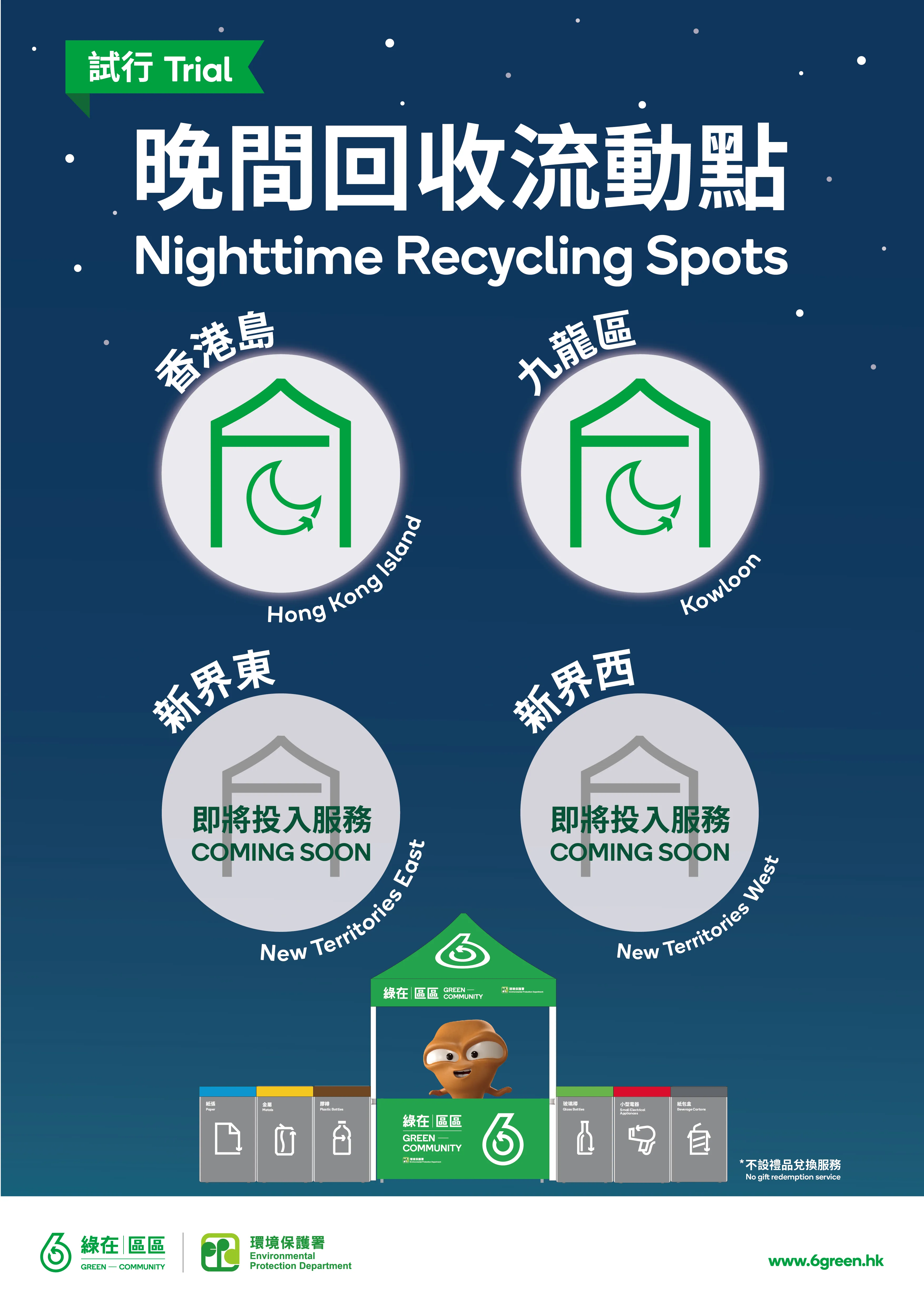 Trial Operation of Nighttime Recycling Spots Poster